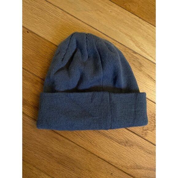 Set of 3 unisex pull on roll up stretch grey blue red beanie hats one size - Picture 3 of 7